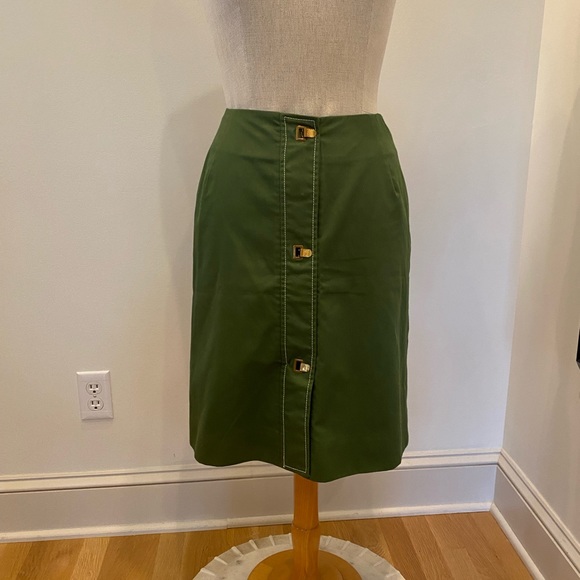 Minnesota Woolen Vintage Green Jacket & Skirt 2 Piece Set / Gold Snap Closures - Picture 9 of 16